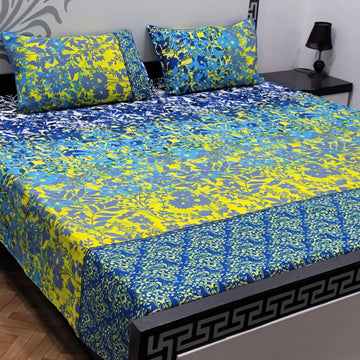 Sherwaan | 3D Crystal cotton single Bed Bedsheets